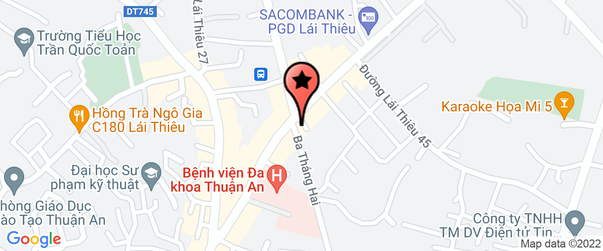 Map go to Truong Trung Cap Binh Duong Accounting Finance