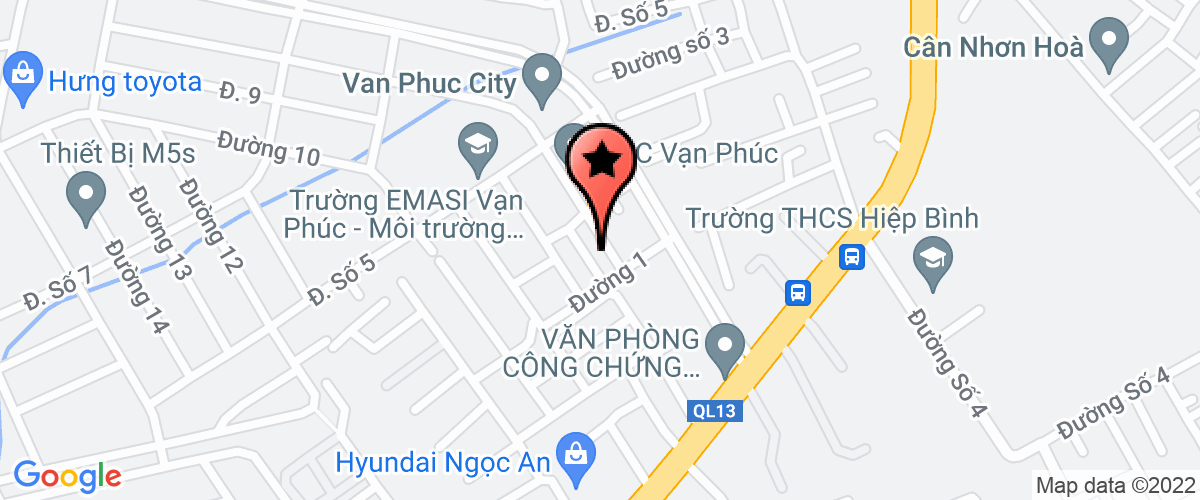 Map go to Co So Thanh Nien Apparel Private Enterprise