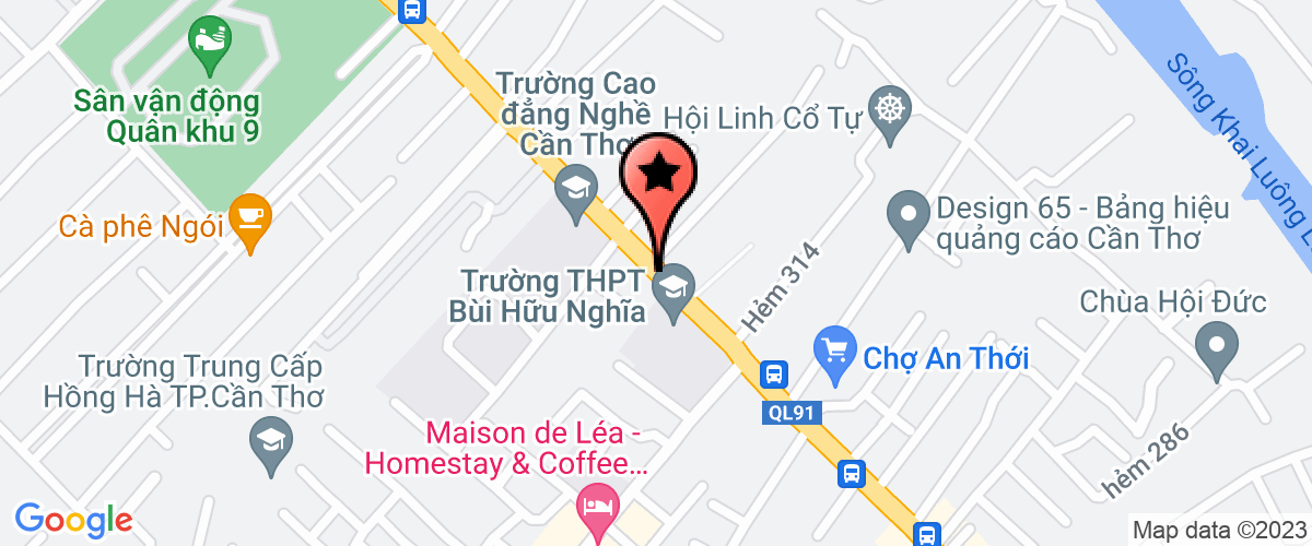 Map go to Bui Huu Nghia TP Can Tho High School