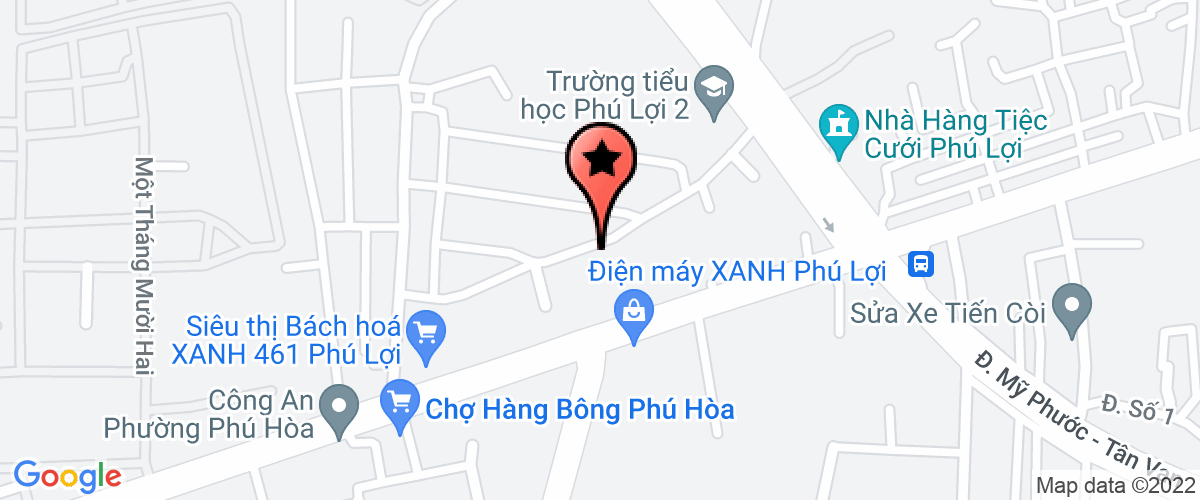 Map go to Tay Ho Civil Enginering Joint Stock Company