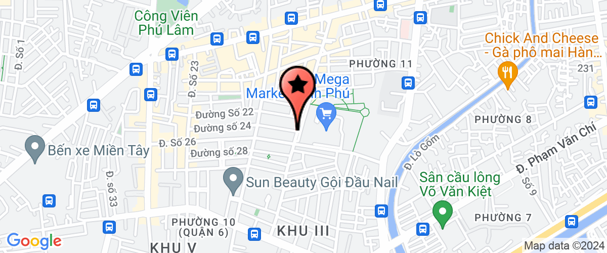 Map go to Thinh Phu Production Company Limited
