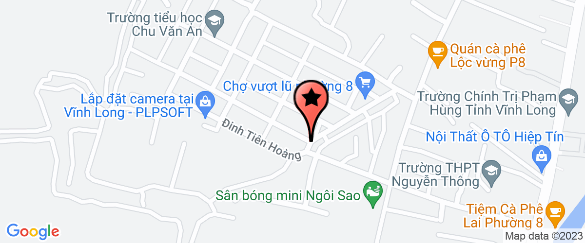 Map go to Truong Chinh tri Pham Hung Vinh Long Province