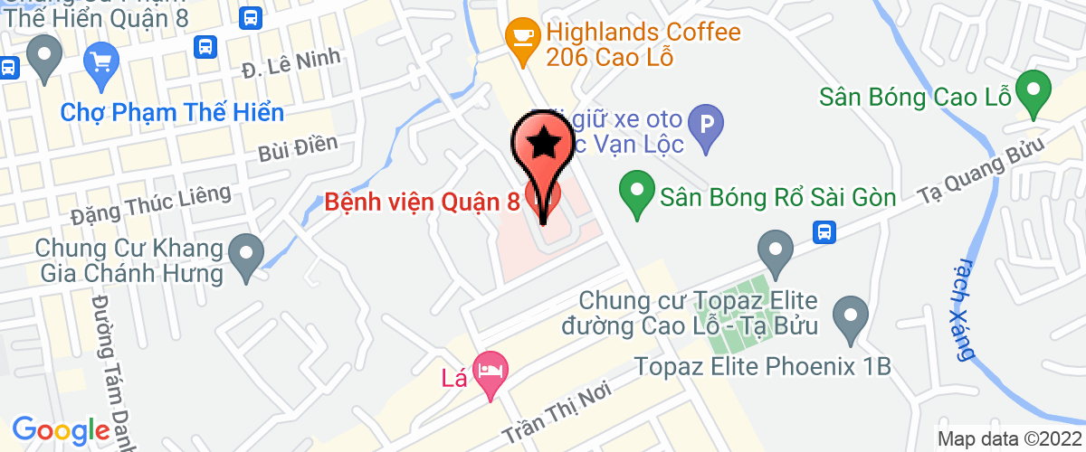 Map go to Benh Vien Quan 8