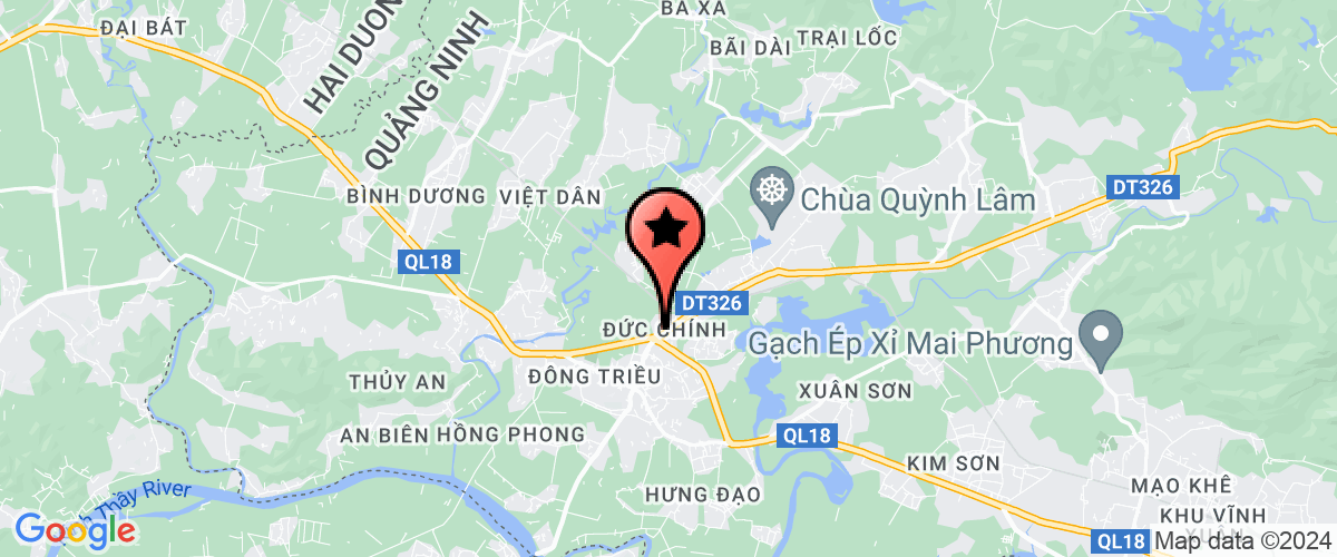 Map go to Dong Trieu High School