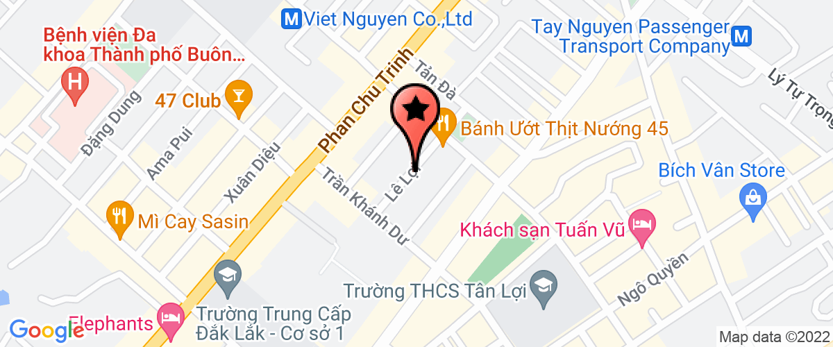 Map go to Mien Trung Tay Nguyen Construction Installation Company Limited