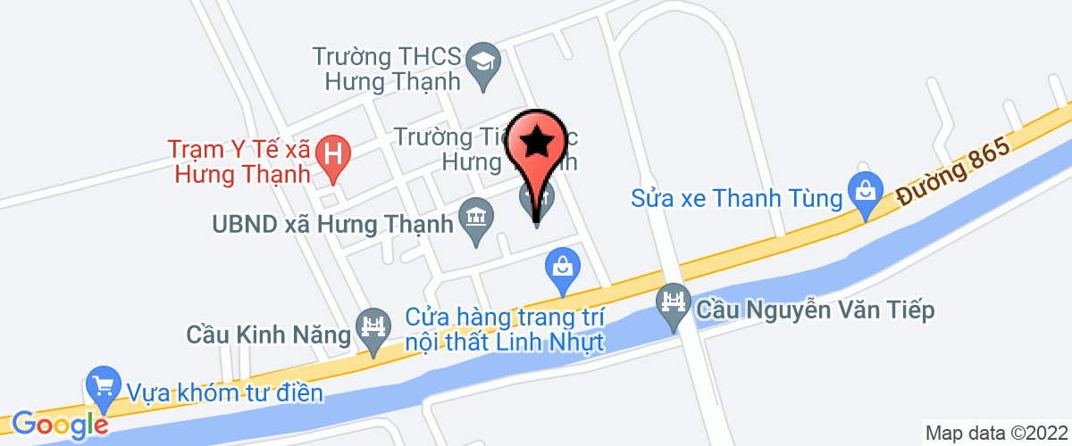 Map go to Hung Thanh Elementary School