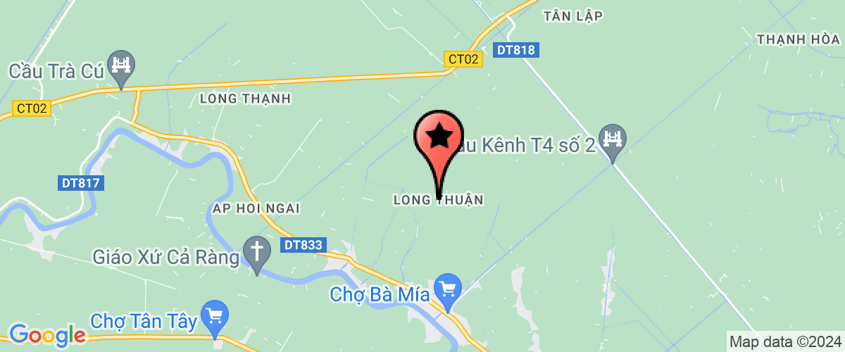 Bản đồ đến ủy ban nhân dân xã Long Thuận