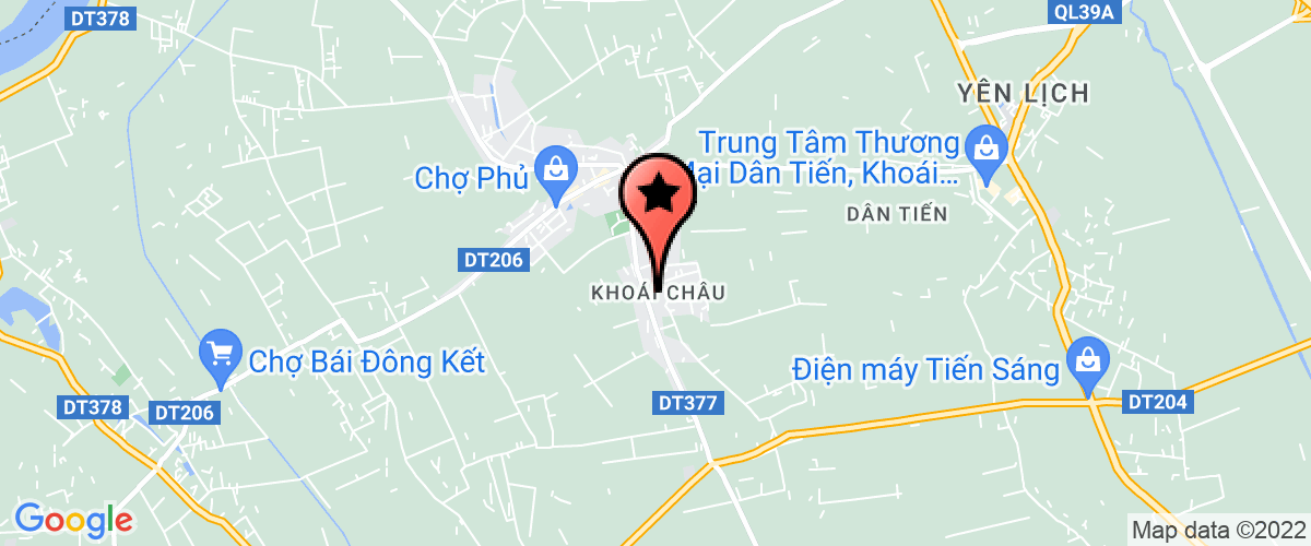 Map go to Thi Hanh an dan su Khoai Chau District