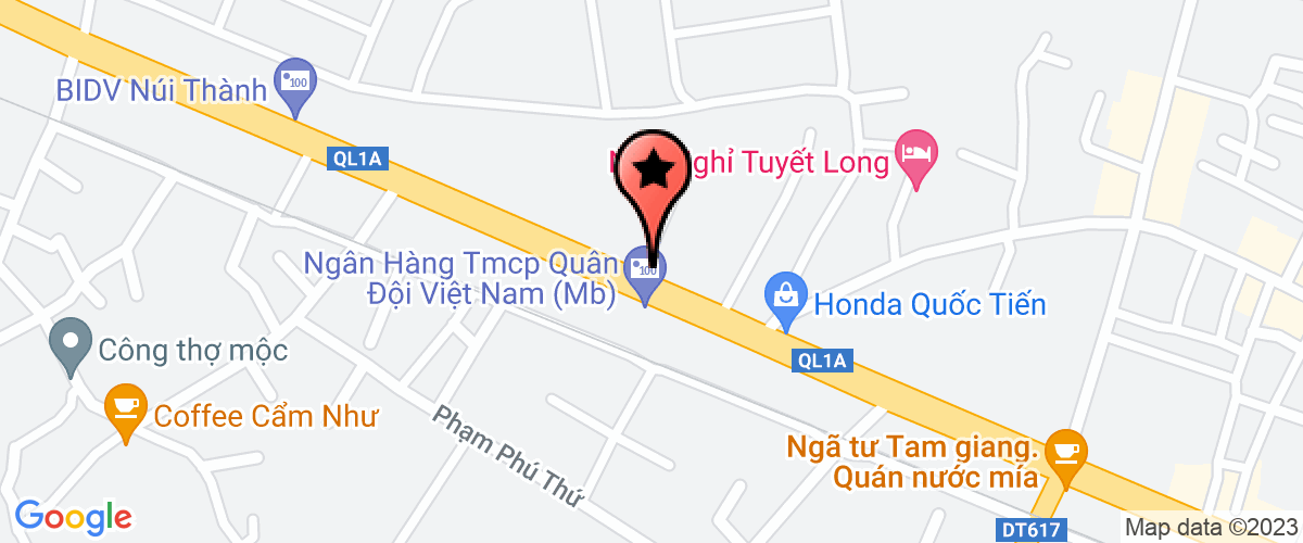 Map go to Huong Nam Nui Thanh Company Limited