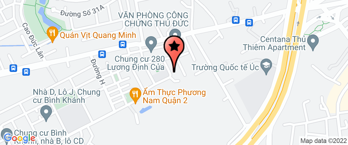 Map go to Trung Thien Construction Company Limited