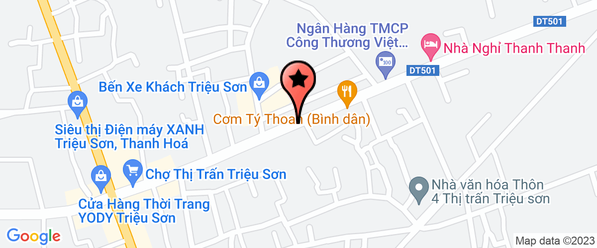 Map go to Doi dam bao giao thong Trieu Son District