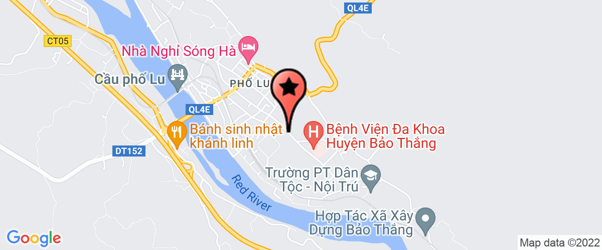 Map go to Nha Thieu nhi Bao Thang District