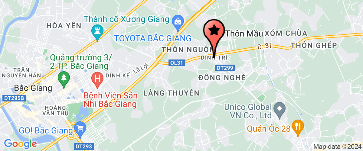 Map go to Truong Cao dang nghe Bac Giang