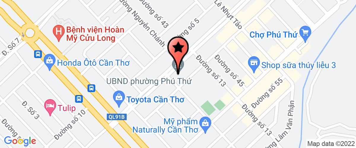 Bản đồ đến UBND Phường Phú Thứ