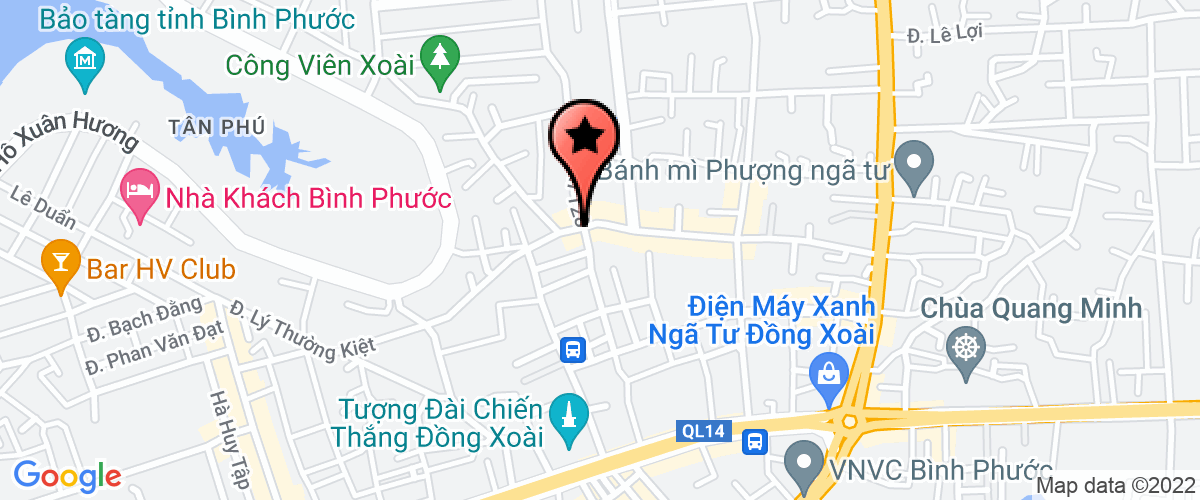 Map go to Loc Ninh Power Construction Joint Stock Company