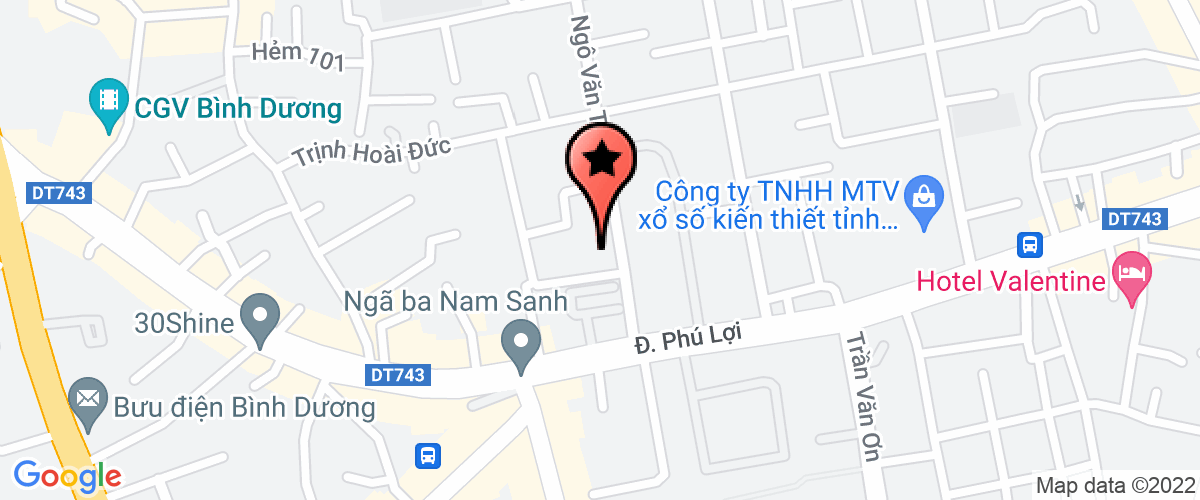 Map go to Tai Che Xanh Material Joint Stock Company