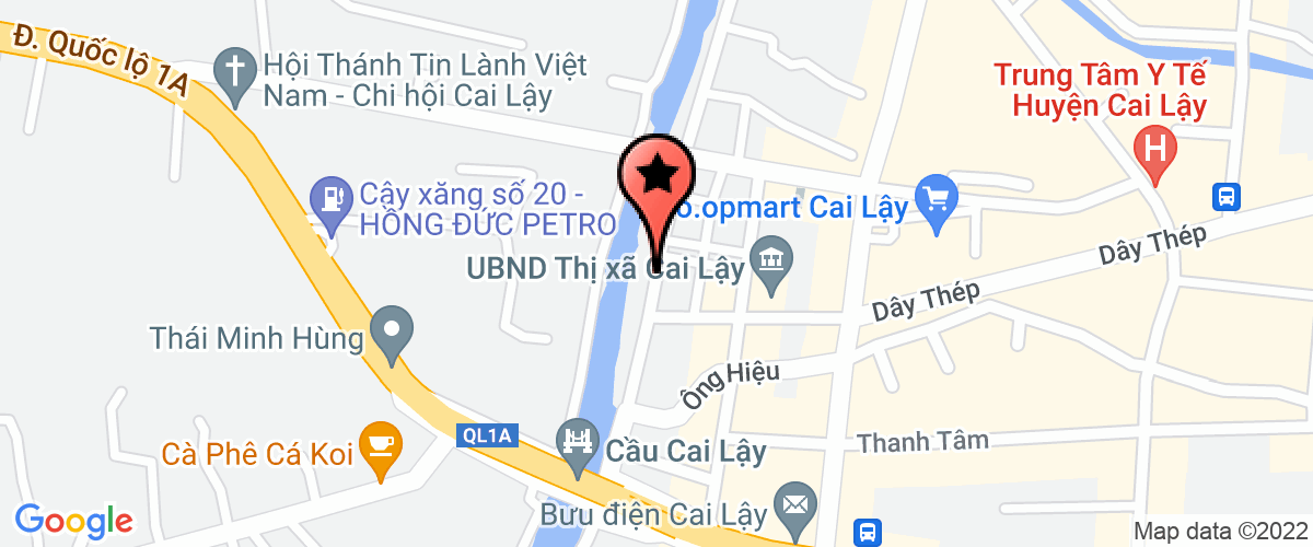 Bản đồ đến Trung tâm phát triển quỹ đất thị xã Cai Lậy