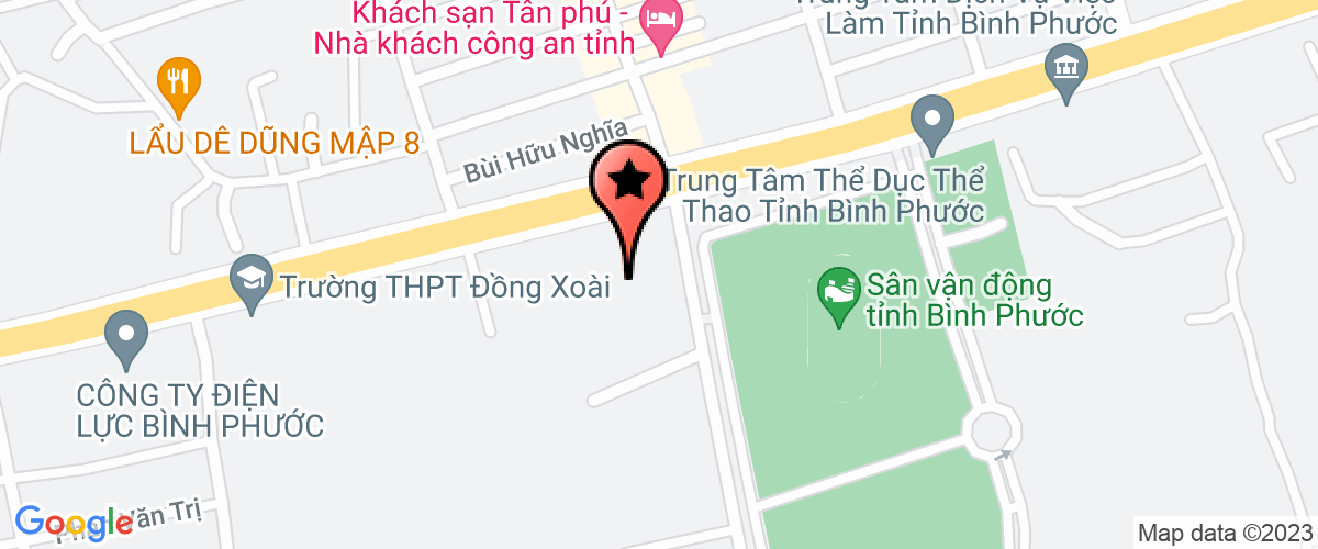 Map go to Truong Pho thong Dan toc noi tru Binh Phuoc Province