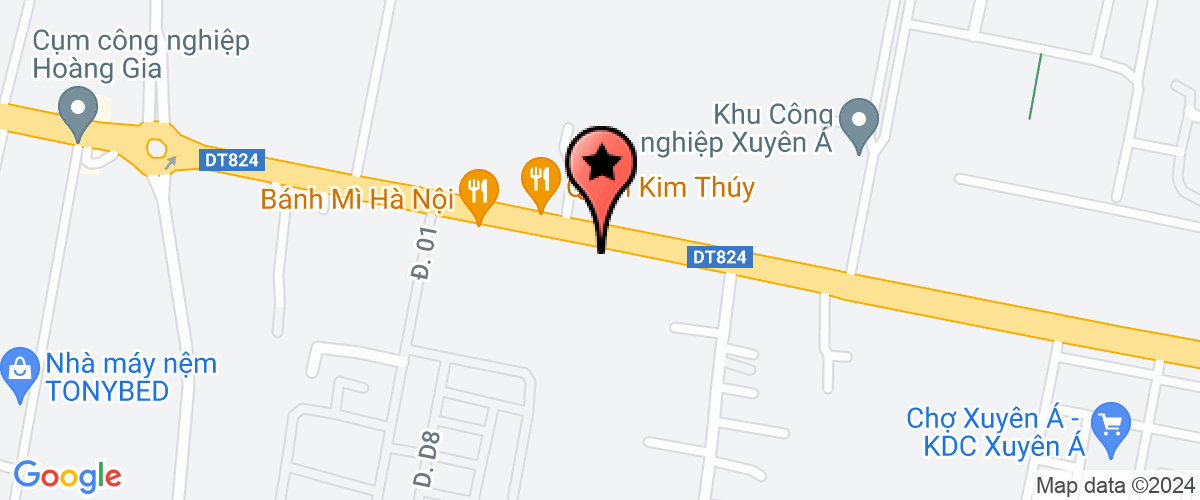 Map go to DV TM Hung Thinh Phu Company Limited