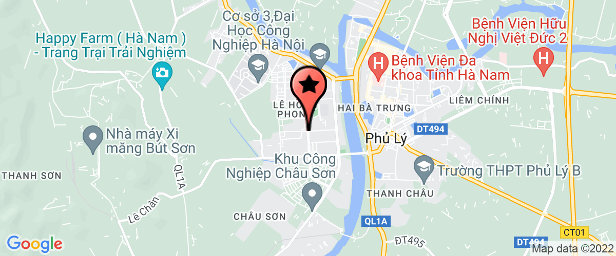 Map go to CP dau tu xay dung Nam Ha Noi Company