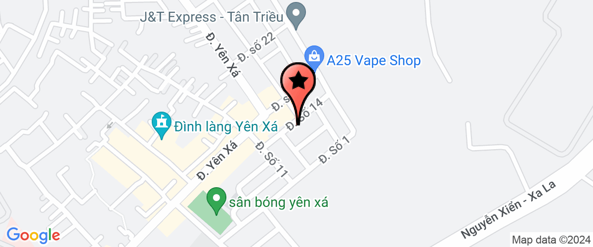 Map go to Tan Trieu Viet Nam Development and Investment Joint Stock Company