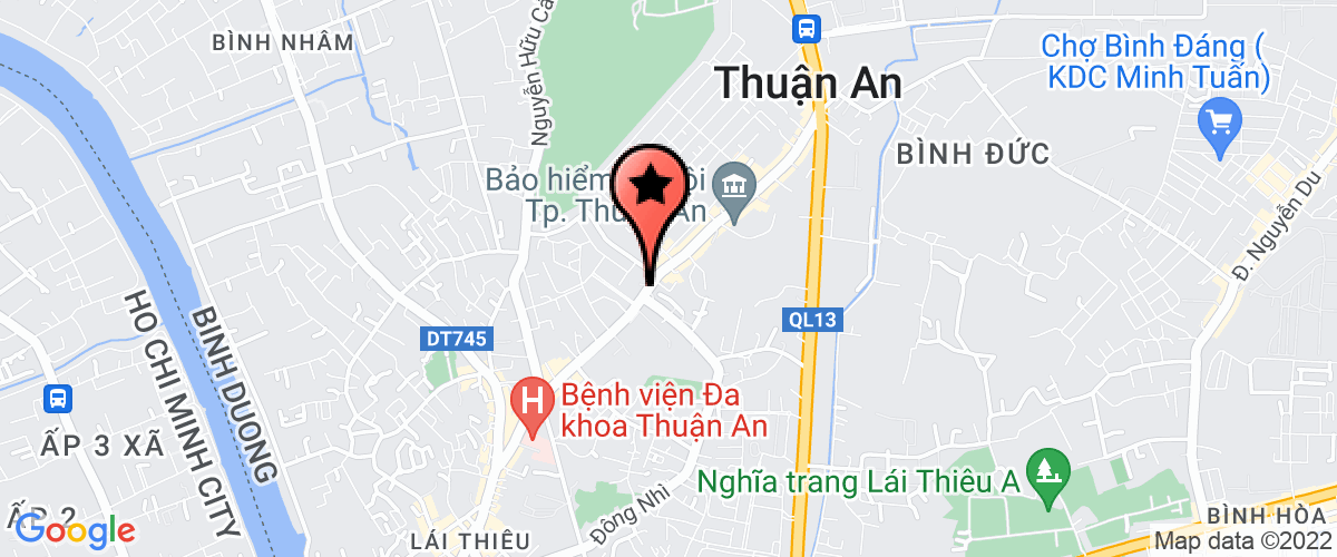Map go to Thi Hanh an Dan Su Thuan An District