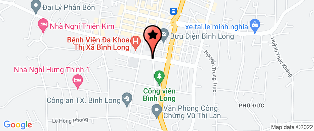 Bản đồ đến Phòng Nông nghiệp - Địa Chính huyện Bình long