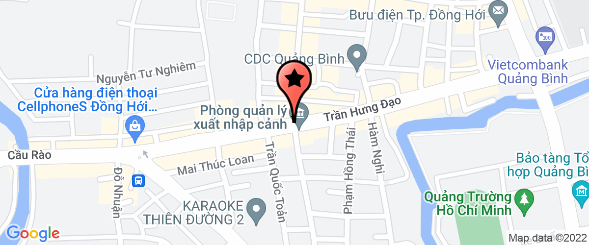 Map go to Branch of Duong Sat Quang Binh - Civil Enginering Enterprise