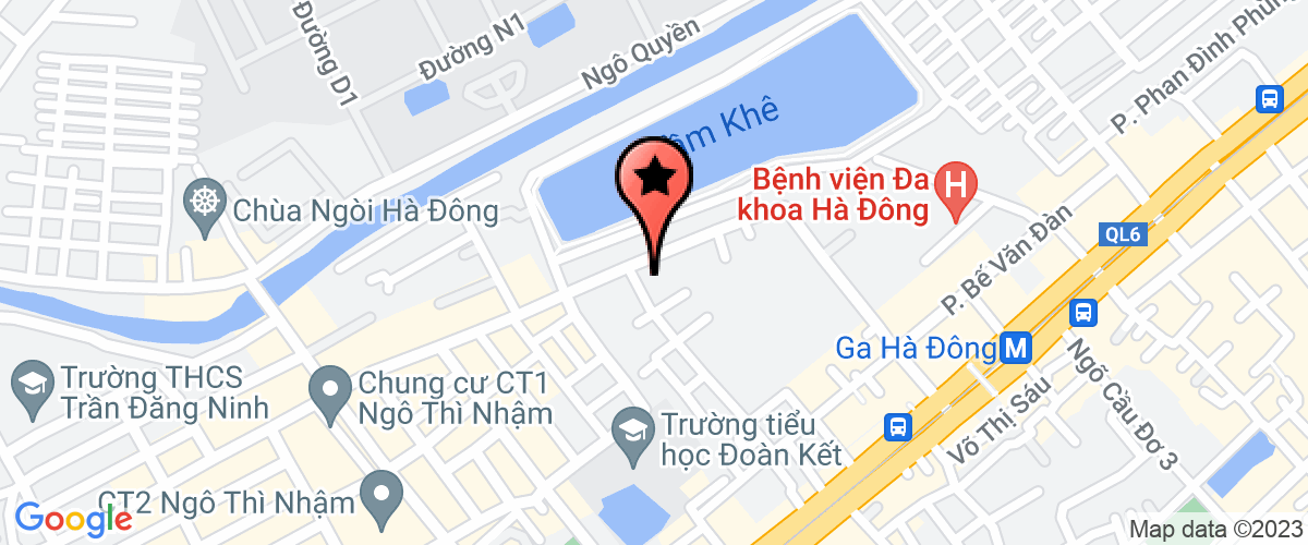 Map go to Benh vien y hoc co truyen Ha Dong
