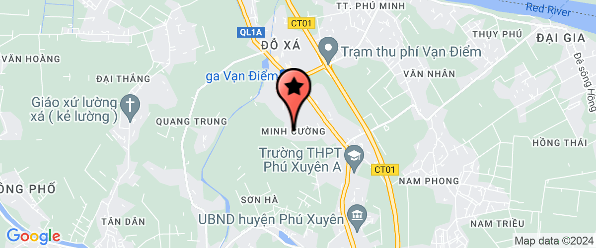 Bản đồ đến UBND xã Minh Cường