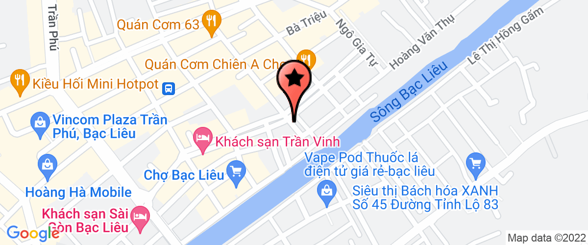 Bản đồ đến Công Ty TNHH Thương Mại Dịch Vụ Khách Sạn Trần Vinh