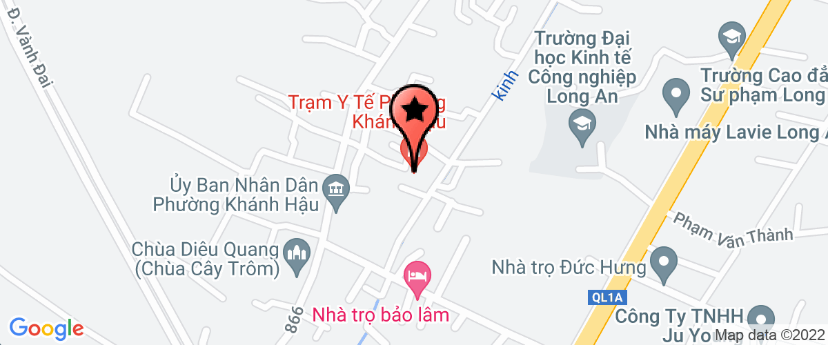 Map go to Khanh Hau Secondary School