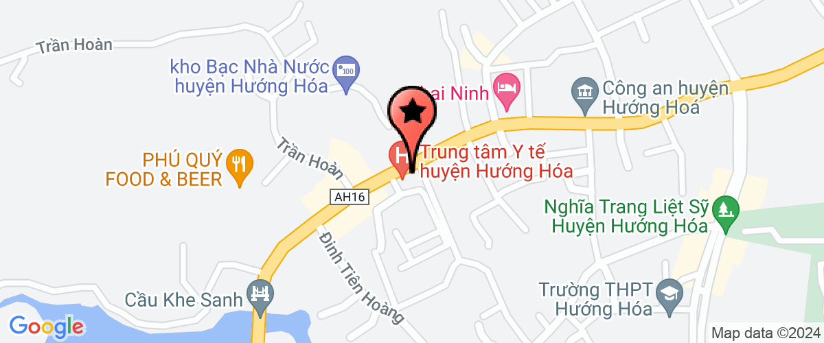 Map go to Benh vien Da khoa Huong Hoa