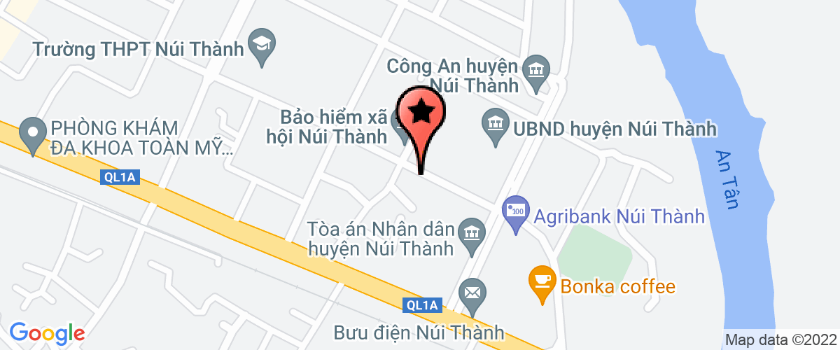 Map go to Phong tu phap Nui Thanh District