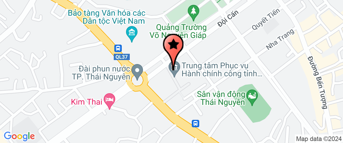 Map go to Ban ton giao Thai Nguyen Province