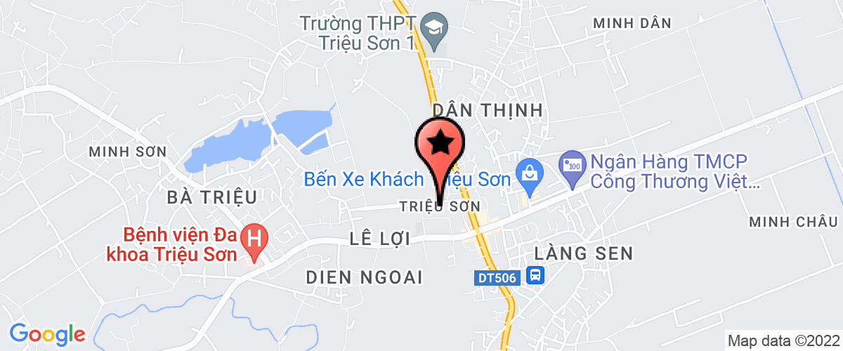 Map go to Hoi nong dan Trieu Son District