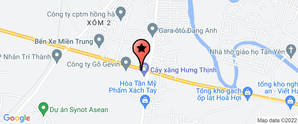 Map go to Kim Nhan Mien Trung Company Limited