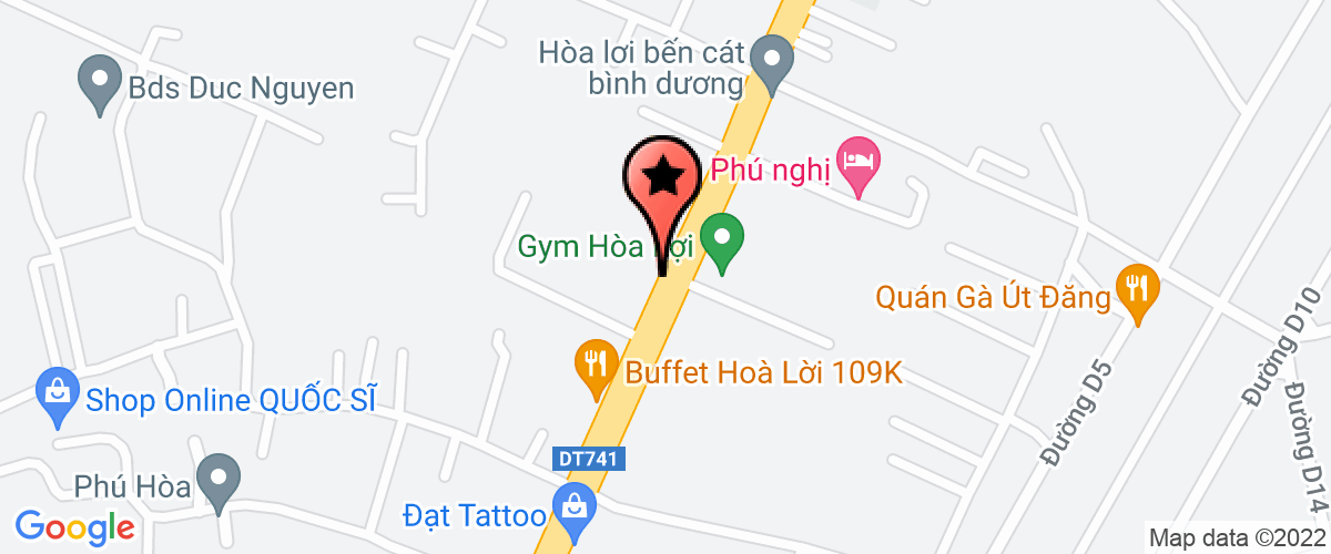 Map go to Binh Duong Inox One Member Company Limited