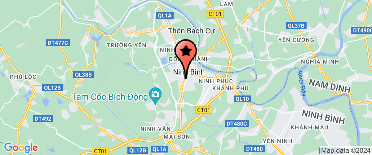 Map go to Ban quan ly du an chong lut bao va de dieu Ninh Binh Province