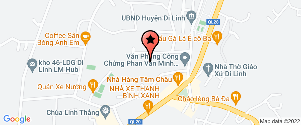 Map go to Lien Doan  Di Linh District Labor