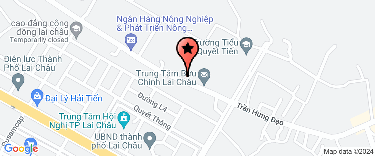Map go to Vu Gia Lai Chau One Number Company Limited