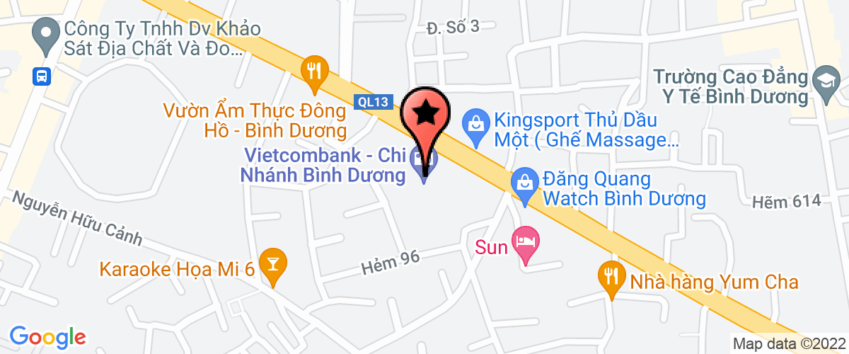 Map go to So Cong Thuong Binh Duong Province