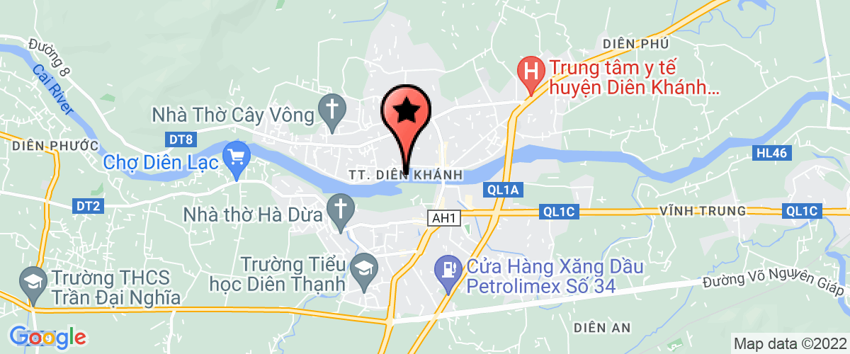 Bản đồ đến UBND huyện Diên Khánh