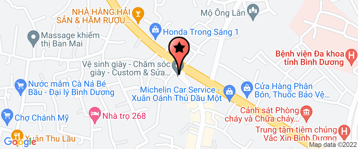 Map go to Binh Duong Human Resources Training Joint Stock Company
