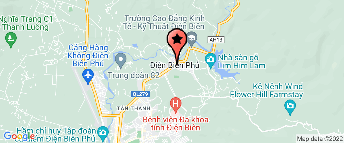 Map go to Chi cuc bao ve thuc vat Dien Bien