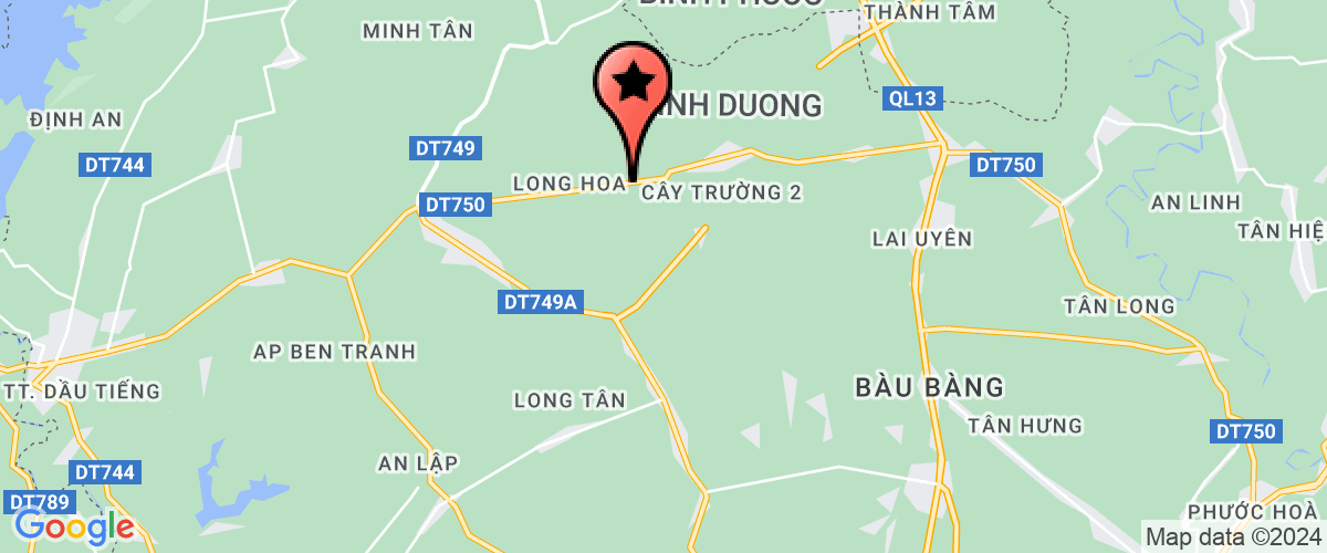 Map go to Cao Su Binh Duong Company Limited