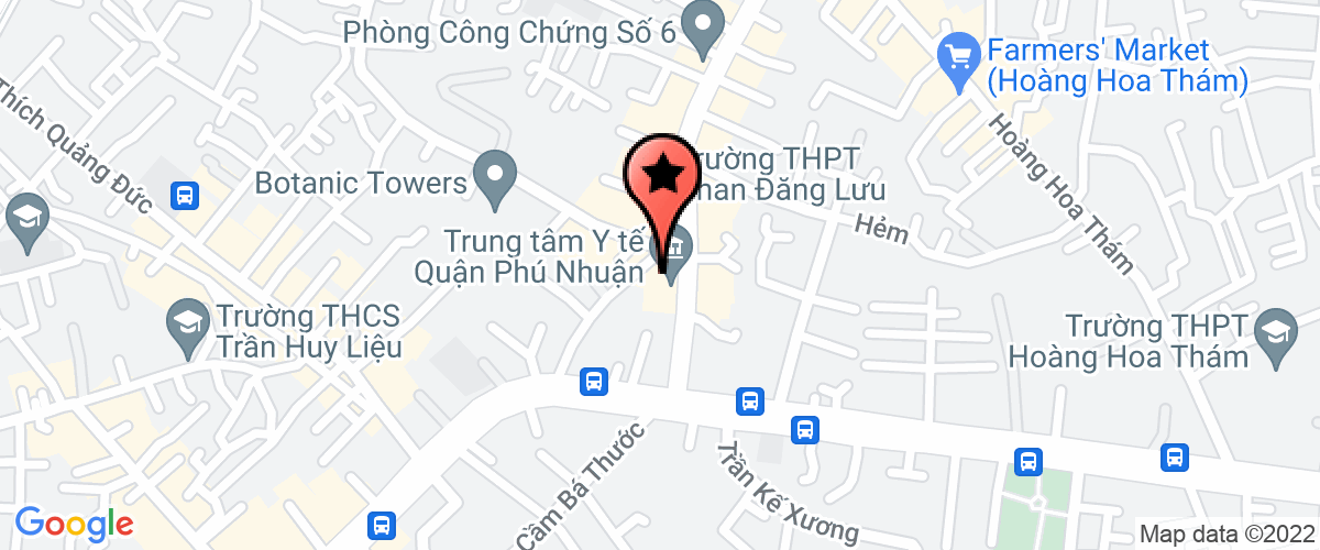 Map go to Du Phong Quan Phu Nhuan Medical Center