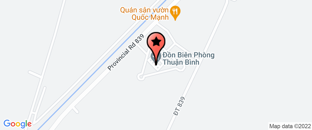 Map go to Thuan Binh Agriculture Service Production Co-operative