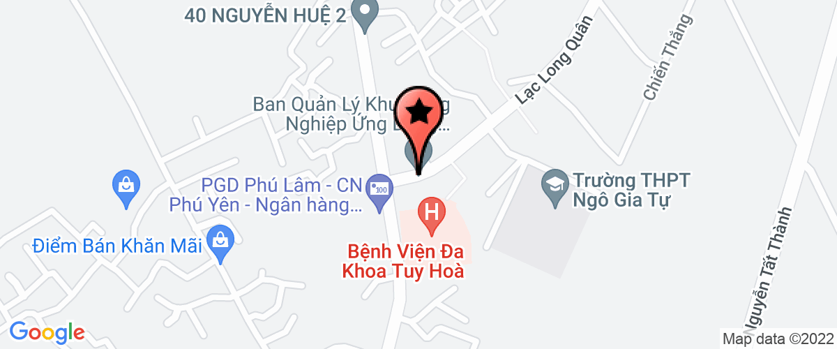 Map go to Phu Yen High Technology Agriculture Development Corporation