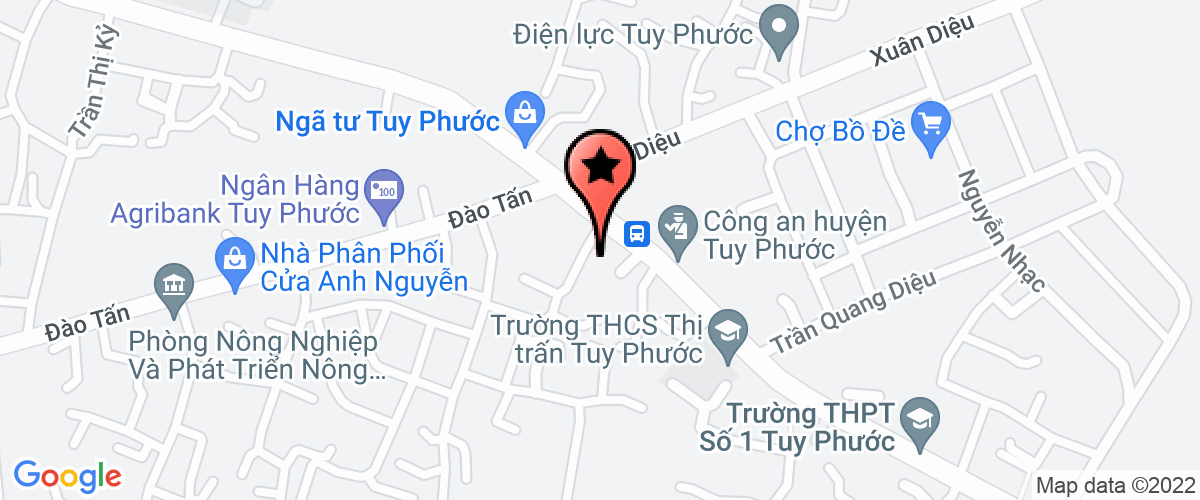 Map go to phat trien quy dat Tuy Phuoc District Center